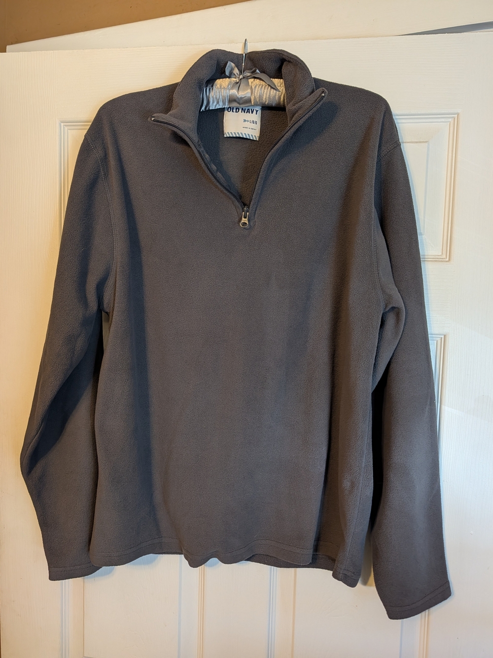 Old Navy Men's Quarter-Zip Fleece Pullover - Charcoal Gray